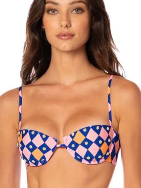 Maaji Like a Diamond Amatista Underwire Top Medium NWT